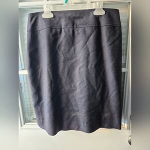 Vintage Elegant Navy Wool Women's Skirt